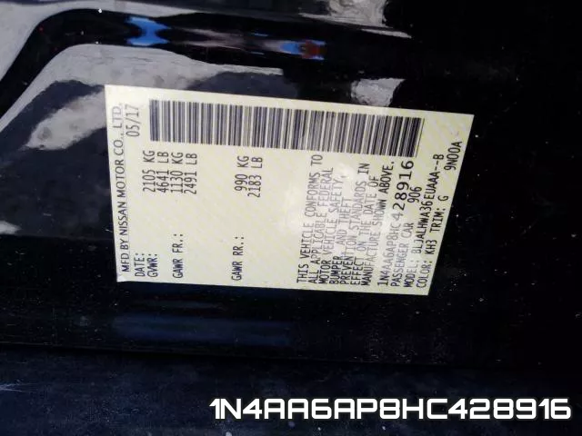 1N4AA6AP8HC428916 фото 2