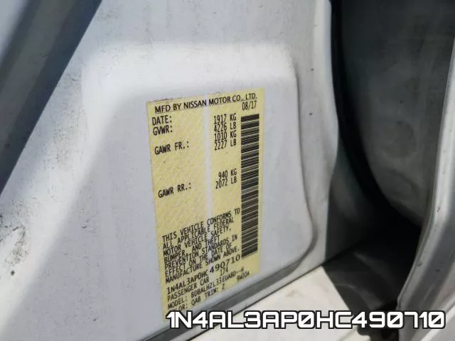 1N4AL3AP0HC490710 фото 2
