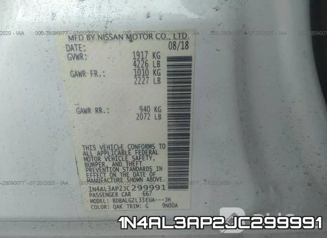1N4AL3AP2JC299991 фото 10