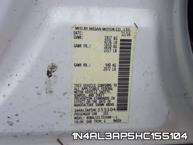 1N4AL3AP5HC155104 фото 2
