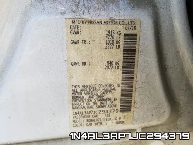 1N4AL3AP7JC294379 фото 2