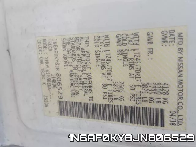 1N6AF0KY8JN806529 фото 2