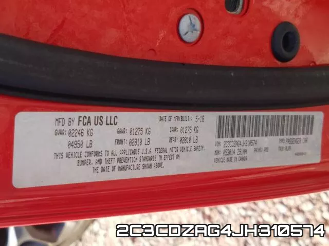 2C3CDZAG4JH310574 фото 2