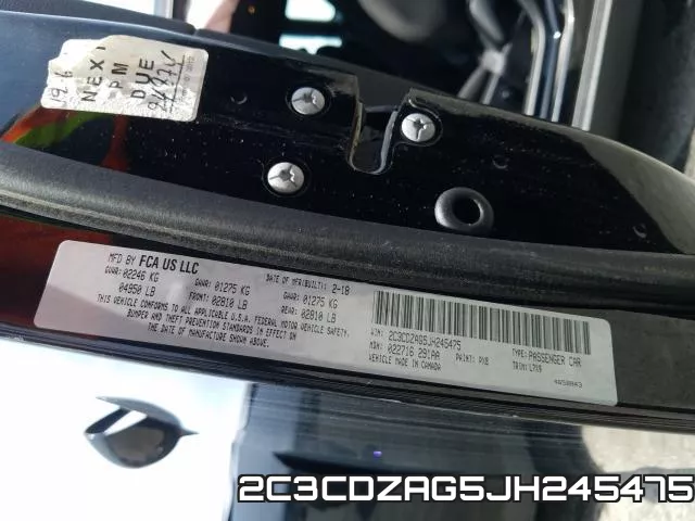 2C3CDZAG5JH245475 фото 2