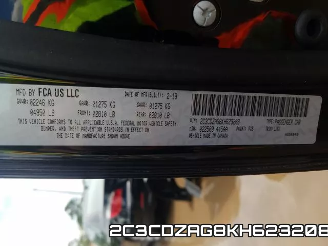 2C3CDZAG8KH623208 фото 2