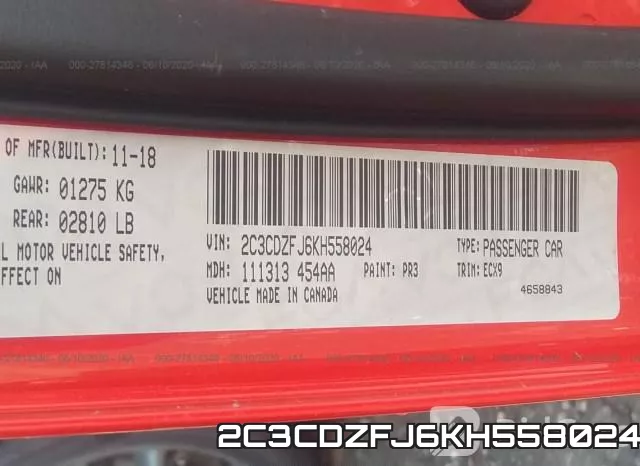 2C3CDZFJ6KH558024 фото 10