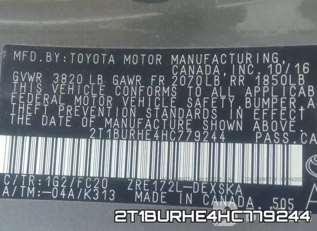 2T1BURHE4HC779244 фото 10