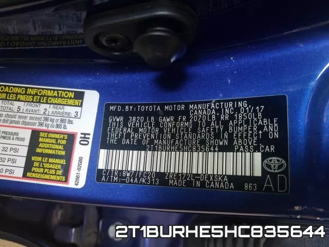 2T1BURHE5HC835644 фото 2