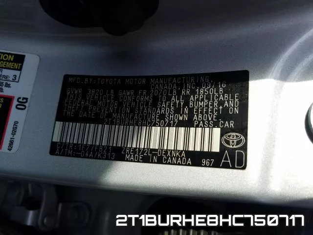 2T1BURHE8HC750717 фото 2