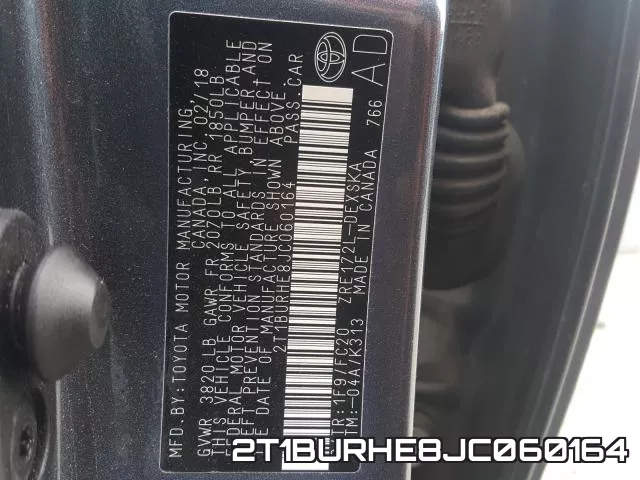 2T1BURHE8JC060164 фото 2