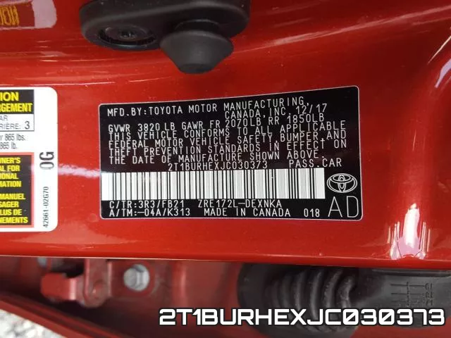 2T1BURHEXJC030373 фото 2
