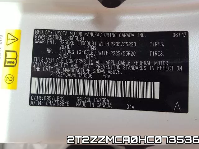 2T2ZZMCA0HC073536 фото 2