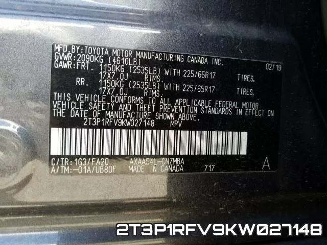 2T3P1RFV9KW027148 фото 2