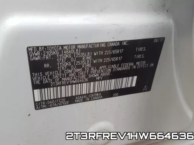 2T3RFREV1HW664636 фото 2