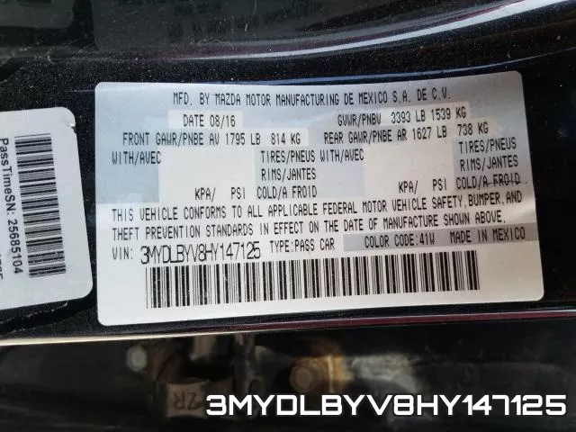 3MYDLBYV8HY147125 фото 2
