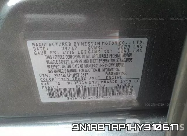 3N1AB7AP1HY310617 фото 10