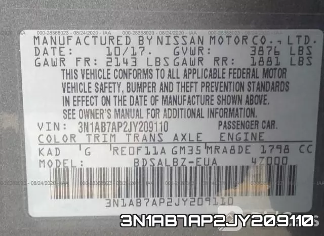 3N1AB7AP2JY209110 фото 10