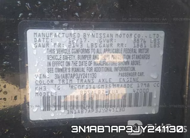 3N1AB7AP3JY241130 фото 10