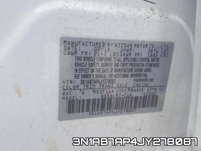 3N1AB7AP4JY278087 фото 2