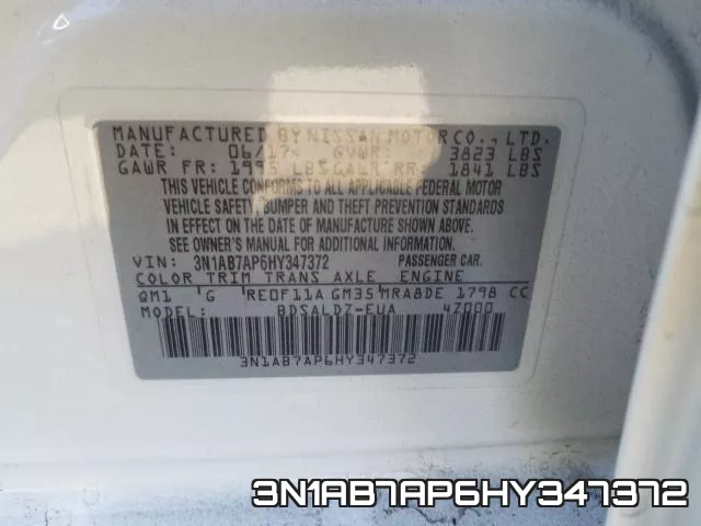 3N1AB7AP6HY347372 фото 2
