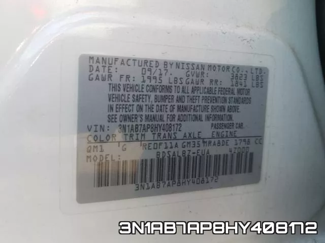 3N1AB7AP8HY408172 фото 2