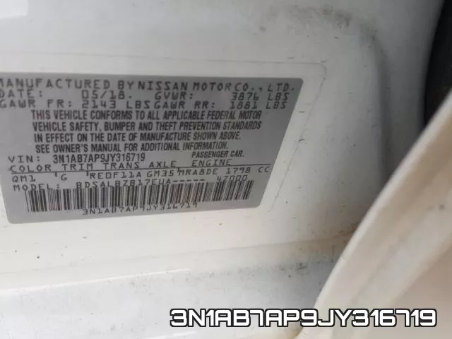 3N1AB7AP9JY316719 фото 2