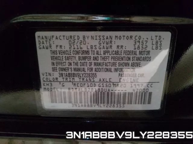 3N1AB8BV9LY228355 фото 2