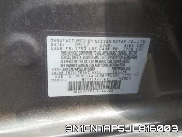 3N1CN7AP5JL816003 фото 2