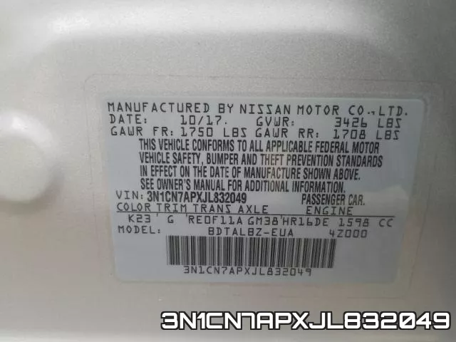 3N1CN7APXJL832049 фото 2