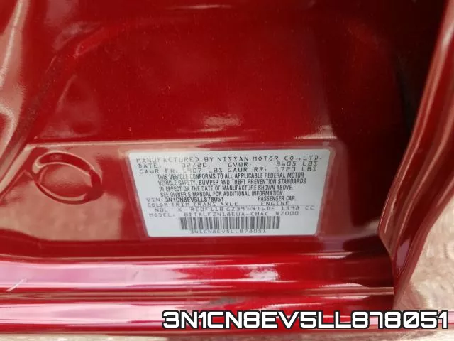 3N1CN8EV5LL878051 фото 2