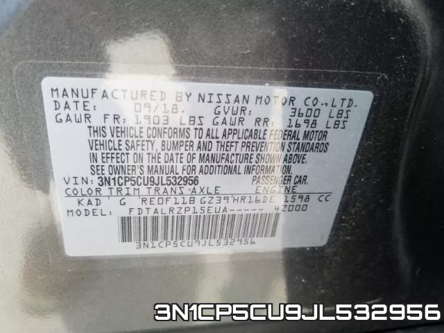 3N1CP5CU9JL532956 фото 2