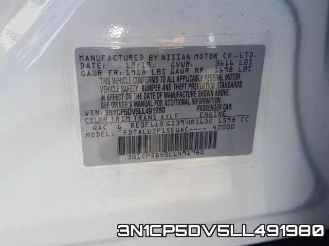 3N1CP5DV5LL491980 фото 2