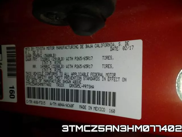 3TMCZ5AN3HM077402 фото 2