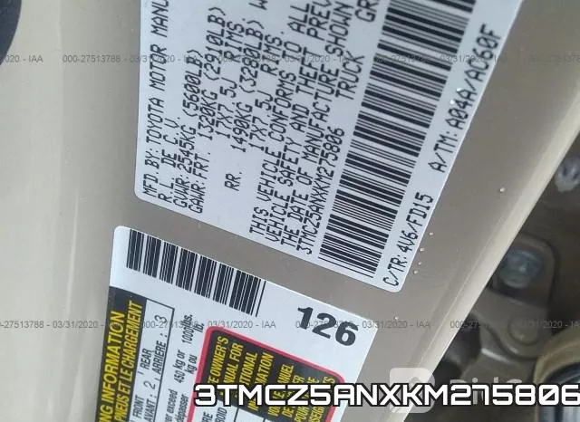 3TMCZ5ANXKM275806 фото 10
