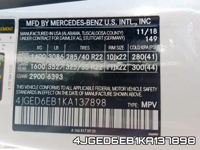 4JGED6EB1KA137898 фото 2