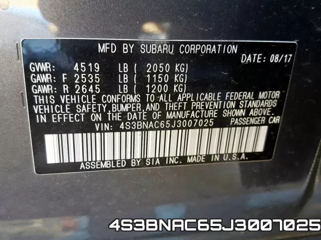 4S3BNAC65J3007025 фото 2