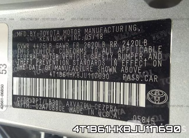 4T1B61HK8JU117690 фото 10