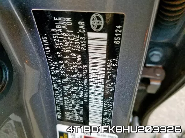 4T1BD1FK8HU203326 фото 2