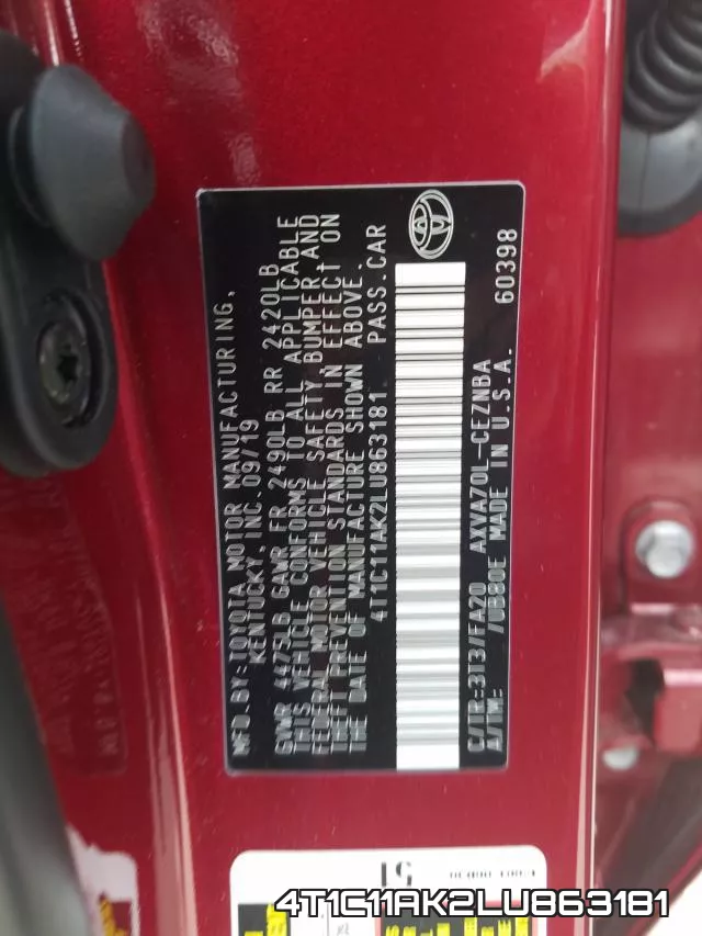 4T1C11AK2LU863181 фото 2
