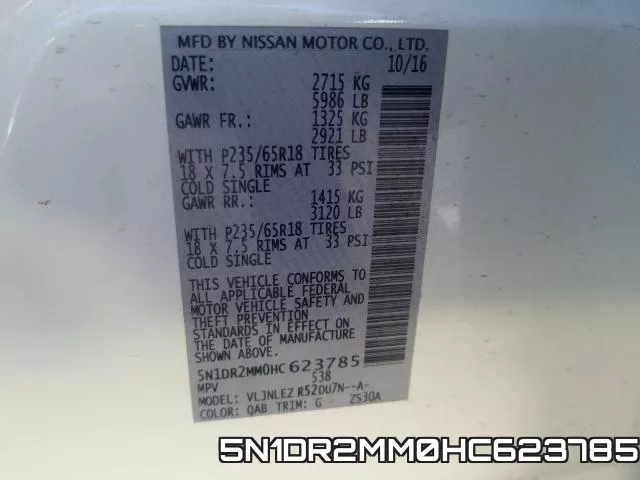 5N1DR2MM0HC623785 фото 2