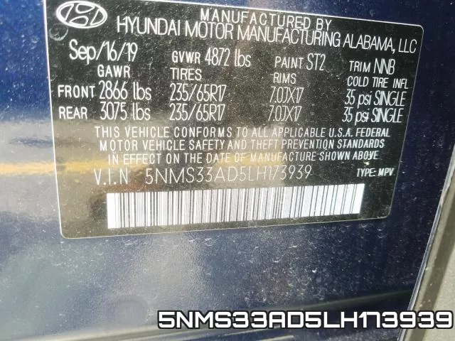 5NMS33AD5LH173939 фото 2