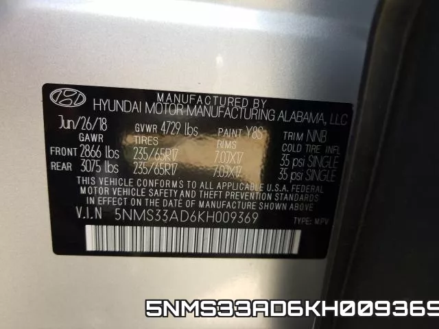 5NMS33AD6KH009369 фото 2