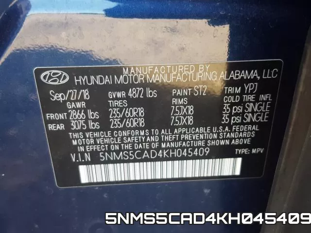 5NMS5CAD4KH045409 фото 2
