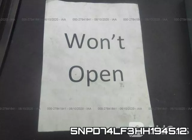 5NPD74LF3HH194512 фото 2