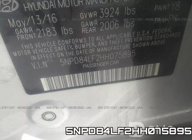5NPD84LF2HH075895 фото 10