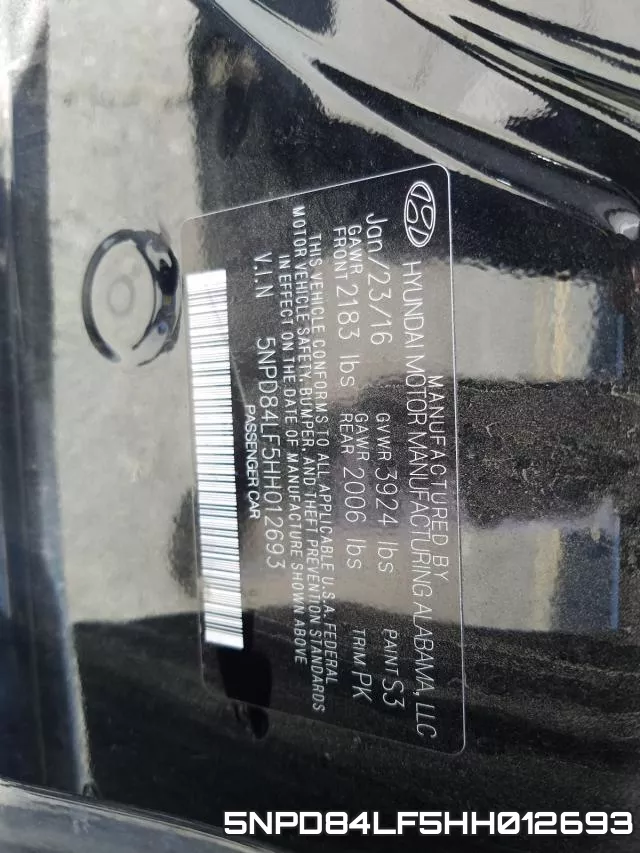 5NPD84LF5HH012693 фото 2