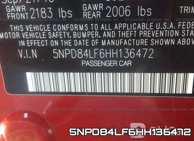 5NPD84LF6HH136472 фото 10