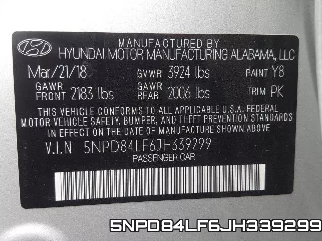 5NPD84LF6JH339299 фото 2