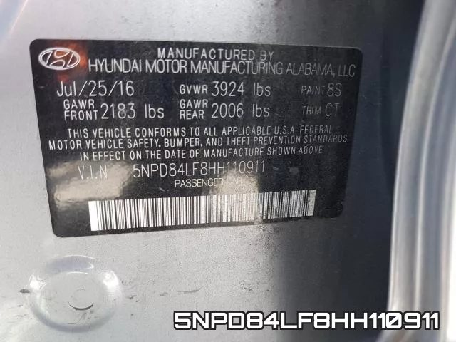 5NPD84LF8HH110911 фото 2