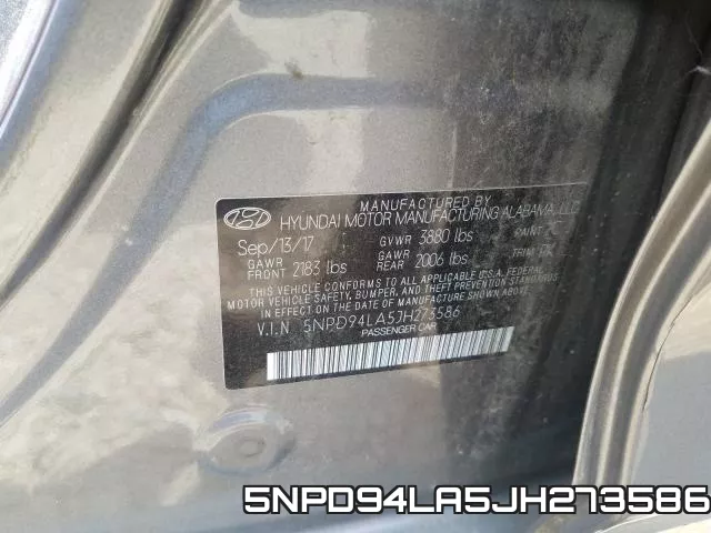 5NPD94LA5JH273586 фото 2